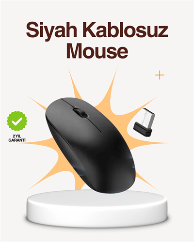 Kablosuz Sessiz Mouse – Ayarlanabilir DPI ve USB Bağlantılı