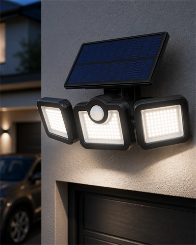 Kablosuz Solar Projektör Hareket Sensörlü Dış Cephe Lambası