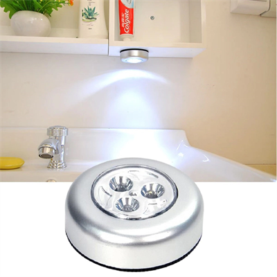 Kablosuz Spot Pilli Dokunmatik Led Lamba 3 Ledli Dolap Lambası Bx40