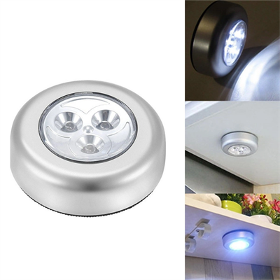 Kablosuz Spot Pilli Dokunmatik Led Lamba 3 Ledli Dolap Lambası Bx40