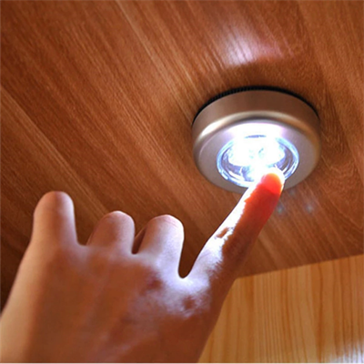 Kablosuz Spot Pilli Dokunmatik Led Lamba 3 Ledli Dolap Lambası Bx40