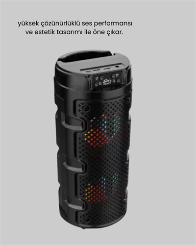 Kablosuz Stereo Hoparlör USB + SD Kart + AUX Destekli Bluetooth 5.0
