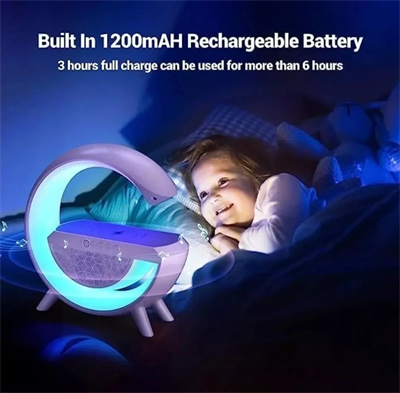 Kablosuz Telefon Şarj Bluetooth Hoparlör Istasyonu Ses Rgb Atmosfer Gece Işık Bt-2301 Bx40
