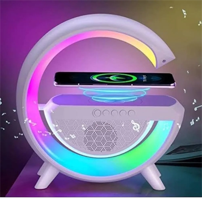 Kablosuz Telefon Şarj Bluetooth Hoparlör Istasyonu Ses Rgb Atmosfer Gece Işık Bt-2301 Bx40