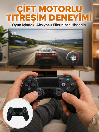 Kablosuz Titreşimli Oyun Kolu – Yüksek Hassasiyetli Analog Kontrol ve Ergonomik Tutma Yeni Nesil