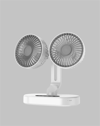 Kablosuz USB Şarjlı 720° Döner Masaüstü Fan – Çift Taraflı Serinlik ve Gece Lambası