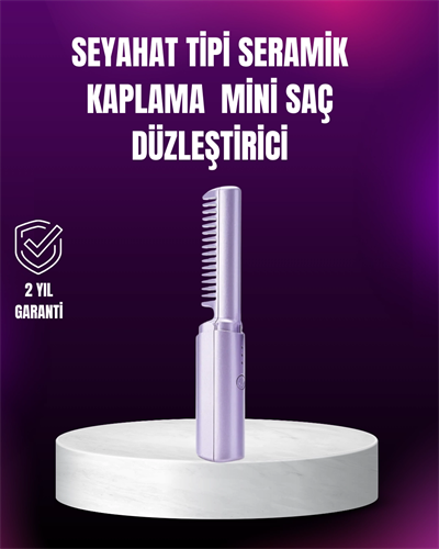 Kablosuz USB Şarjlı Saç Düzleştirici Tarak – Seyahat Boy