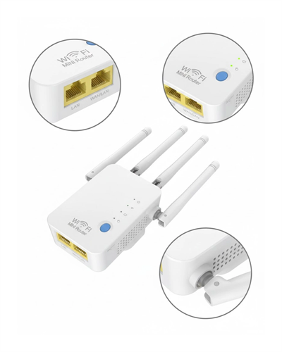 Kablosuz WiFi Tekrarlayıcı 300Mbps