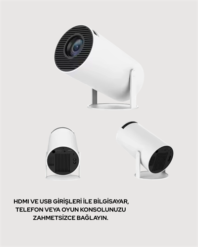 Kablosuz ve Kablolu Bağlantı Seçenekli Ev Tipi Projeksiyon