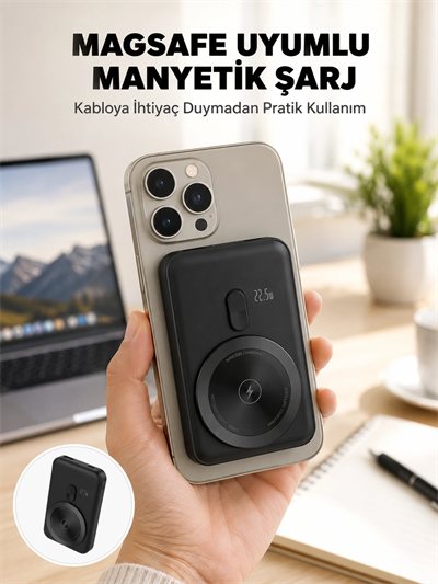 Kablosuz ve Kablolu Kullanım Sunan Taşınabilir Powerbank Yeni Nesil