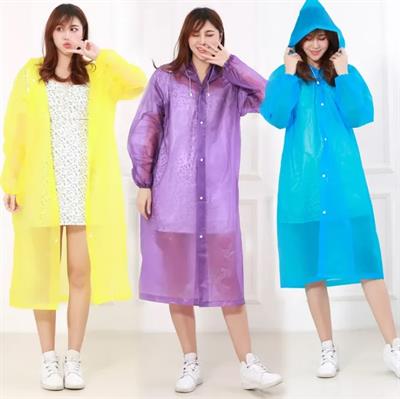 Kadın Erkek Yağmurluk Kapüşonlu Çıtçıtlı Eva Raincoat (3936)