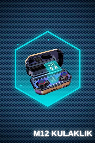 Kadınlar İçin 3 Kordonlu Akıllı Saat ve Dijital Göstergeli Powerbankli Bluetooth Kulaklık Dokunmatik Kontrol