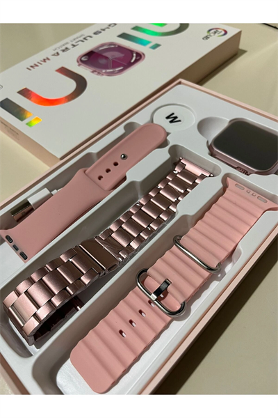 Kadınlar İçin Pembe Akıllı Saat, GPS ve Nabız Sensörlü, Suya Dayanıklı, 2.2 İnç Ekran