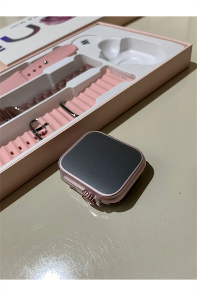Kadınlar İçin Pembe Akıllı Saat, GPS ve Nabız Sensörlü, Suya Dayanıklı, 2.2 İnç Ekran