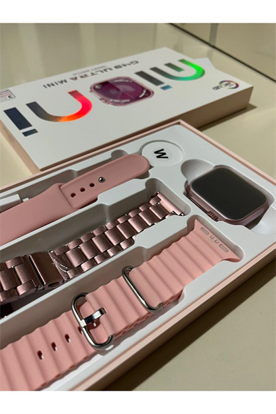 Kadınlar İçin Pembe Akıllı Saat, GPS ve Nabız Sensörlü, Suya Dayanıklı, 2.2 İnç Ekran