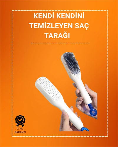 Kafa Derisi Masajlı Saç Tarağı – Kendini Temizleyen, Anti-Statik