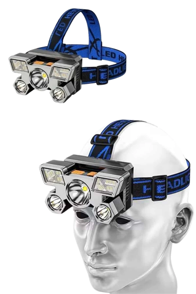 Kafa Lambası 800 Lümen 4 Mod Yüksek Işık Flaşörlü Şarjlı Led Lamba