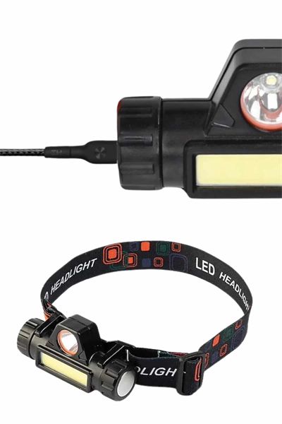 Kafa Lambası Çalışma Işığı Süper Parlak Mıknatıslı Lityum Lion Pilli