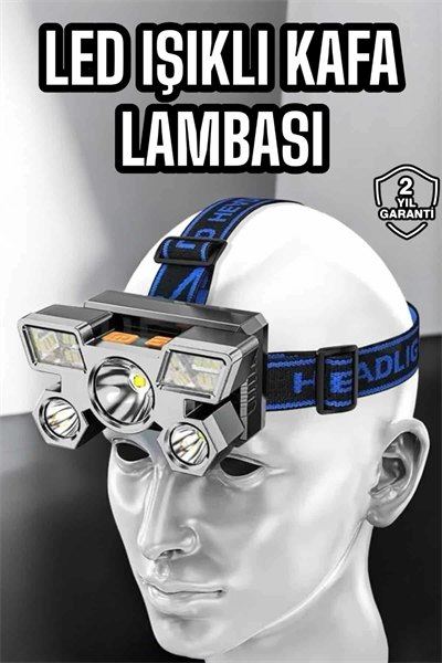 Kafa Lambası Hafif ve Esnek Çift Anahtarlı Far Led Işık