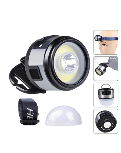 Kafa Lambası Kafa Feneri Şarjlı Profesyonel Cob Fener 7 Modlu