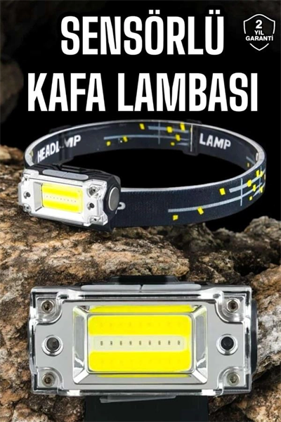 Kafa Lambası Kamp Feneri Balıkçı Feneri Başlıklı Suya Dayanıklı
