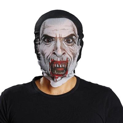 Kafaya Tam Geçmeli Bez Vampir Maskesi - Streç Korku Maskesi - 3D Baskılı Maske Model 2 (3936)