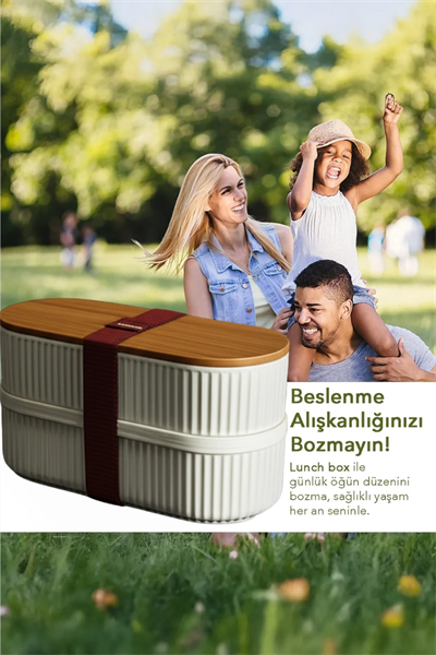 Kahvaltılık Ofis Okul Çocuk Beslenme Kabı Lunch Box Büyük Bölmeli