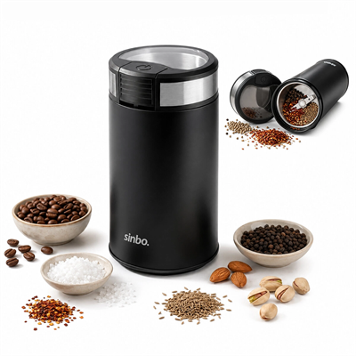Kahve - Baharat Öğütücü Makine 2 Bıçaklı Çelik Öğütme Haznesi 50gr Öğütme Ac Motor=200w Scm-9044 Bx40