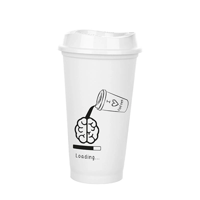 Kahve Bardağı - Kapaklı Beyaz 473 Ml