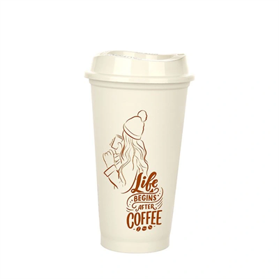 Kahve Bardağı - Kapaklı Beyaz 473 Ml