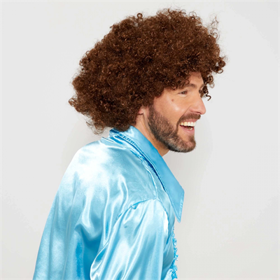 Kahve Renk Kıvırcık Afro Bonus Peruk