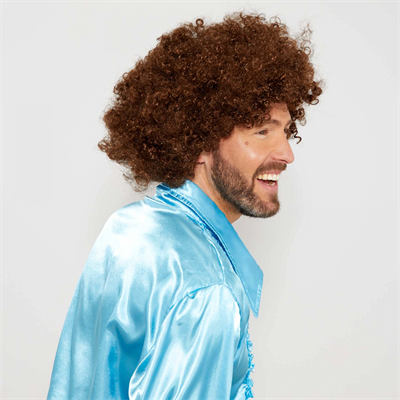 Kahve Renk Kıvırcık Afro Bonus Peruk Bx40