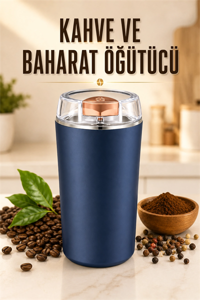 Kahve Ve Baharat Öğütücü Paslanmaz Çelik Dayanıklı Kolay Kullanım