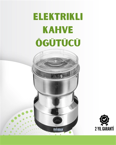 Kahve ve Baharat Değirmeni | Kompakt, Hafif, Hızlı Öğütme, Şeffaf Kapaklı, Kolay Kullanım