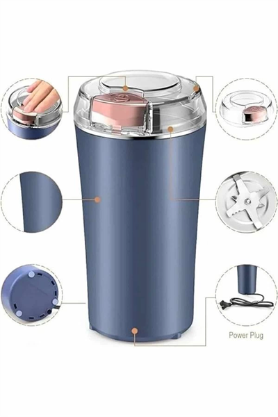 Kahve ve Baharat Öğütücü Kolay Temizlenebilir Paslanmaz Çelik Taşınabilir