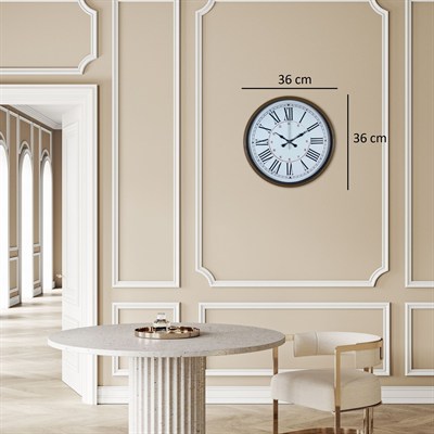 Kahverengi 36 Cm Roma Rakamlı Duvar Saati