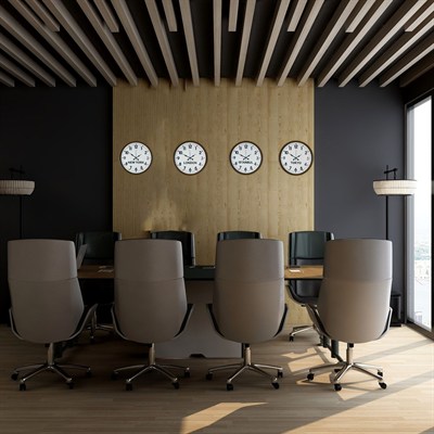 Kahverengi 4’lü Dünya Saat Seti 36 Cm Modern