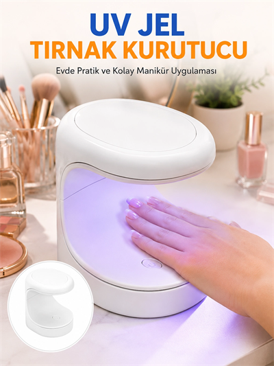 Kalıcı Oje Kurutucu Mini UV Işınlı Taşınabilir Hızlı ve Pratik Oje Kurutucu Yeni Nesil