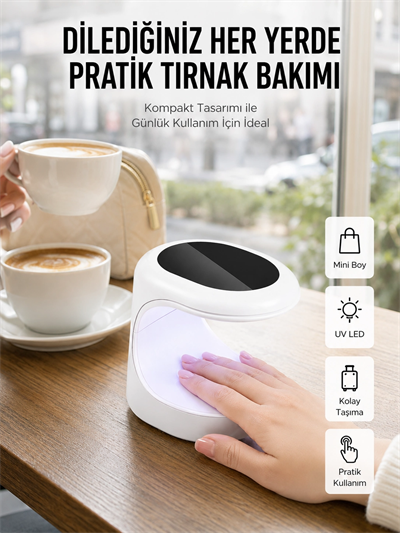Kalıcı Oje Kurutucu UV Led Teknolojisi Taşınabilir Mini Tırnak Kurutucu