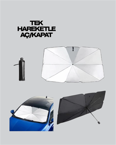 Kalın Kumaşlı Ön Cam Güneşliği – Solmaz, Deforme Olmaz, Uzun Ömürlü