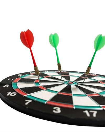 Kaliteli Ahşap 15 İnç Dart Tahtası Kolay Montajlı 4 Ok