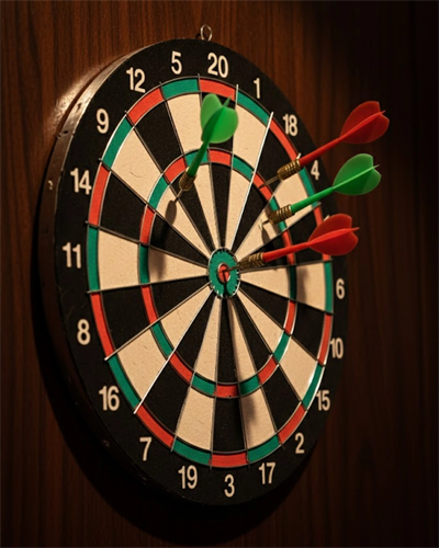 Kaliteli Ahşap 15 İnç Dart Tahtası Kolay Montajlı 4 Ok