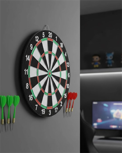 Kaliteli Ahşap Dart Tahtası 12 İnç  4 Dart Ok Seti