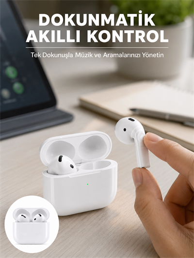Kaliteli Ucuz İOS ve Android Uyumlu TWS Bluetooth Kulaklık ANC Özelliği Yeni Nesil