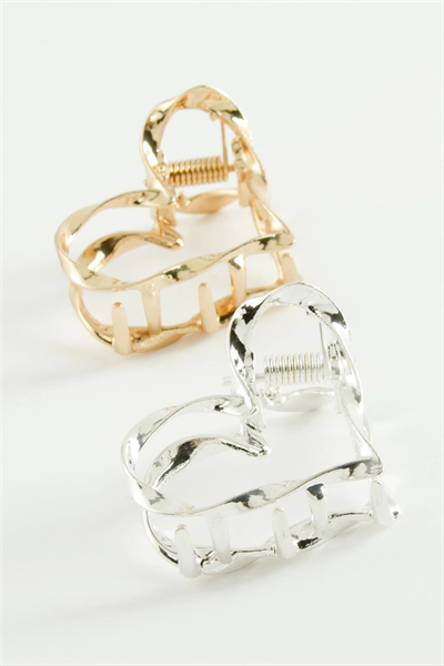 Kalp Burgulu Metal Mandal Toka 4 cm