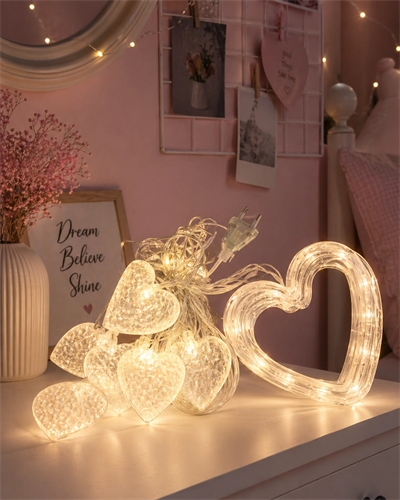 Kalp Figürlü LED Neon Dekor Işığı Romantik Ortam Aydınlatması