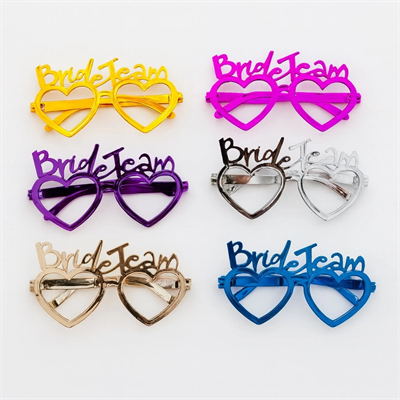 Kalpli Bride Team Gözlük Seti 6 Renk - Kına  Düğün Partileri İçin