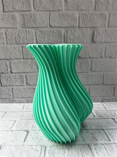 Kalpli Turkuaz Dekoratif Vazo 24 cm Modern Şık Tasarım