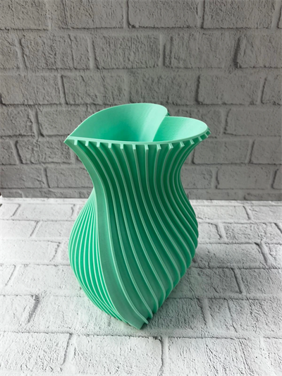 Kalpli Turkuaz Dekoratif Vazo 24 cm Modern Şık Tasarım