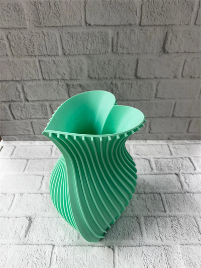 Kalpli Turkuaz Dekoratif Vazo 24 cm Modern Şık Tasarım